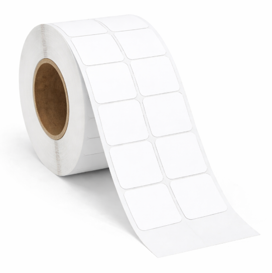 Thermal Transfer Labels - 0.5" x 0.5" White 2-Wide