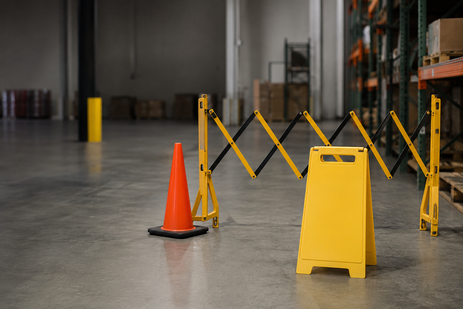 Safety Cones, Barricades or Floor Signs: Which Should You Use?
