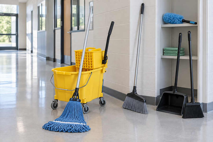 How to Choose the Right Commercial Broom, Mop, Duster, and Cleaning Accessories