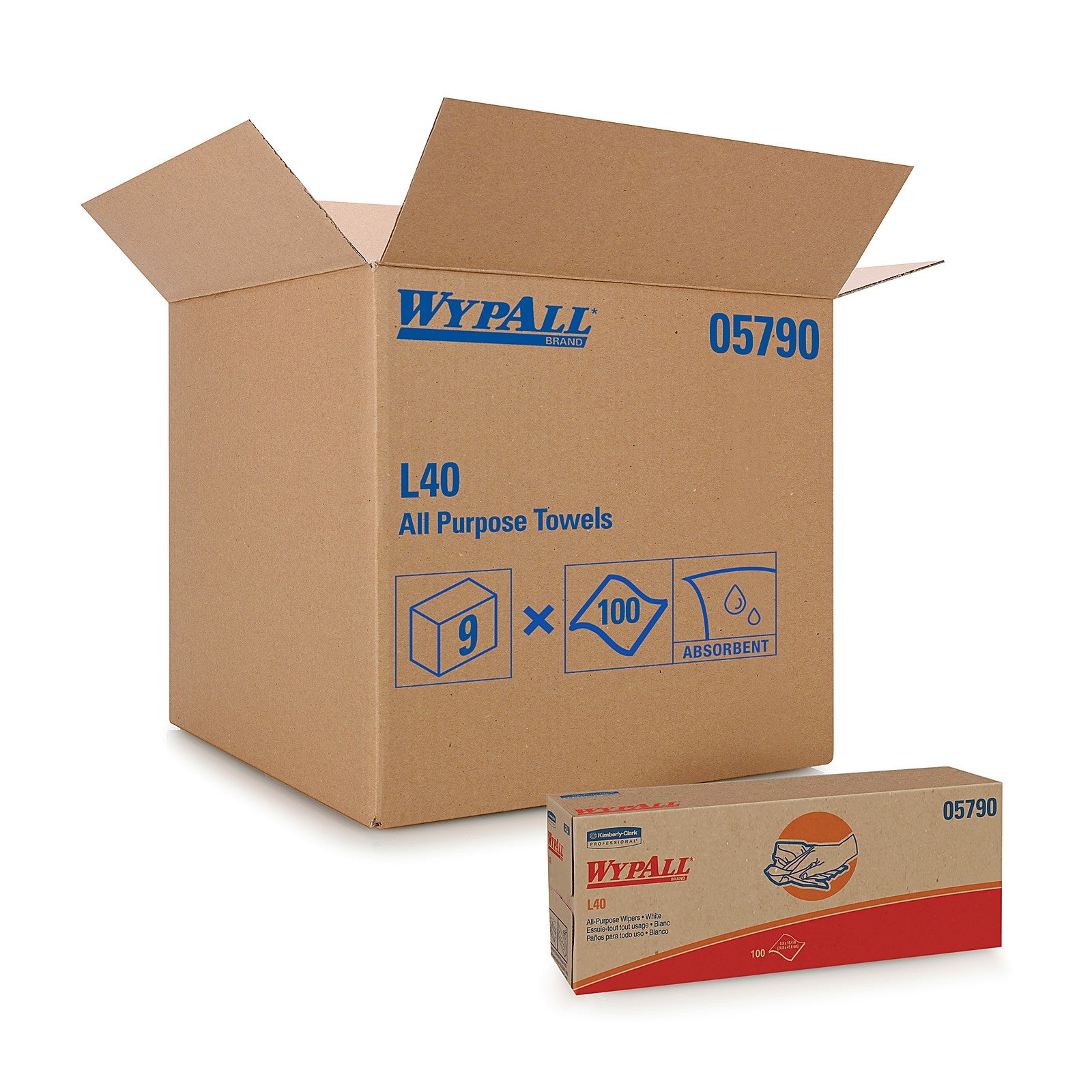WypAll L40 Wipers White 16.4 x 9.8, Pop-Up Box