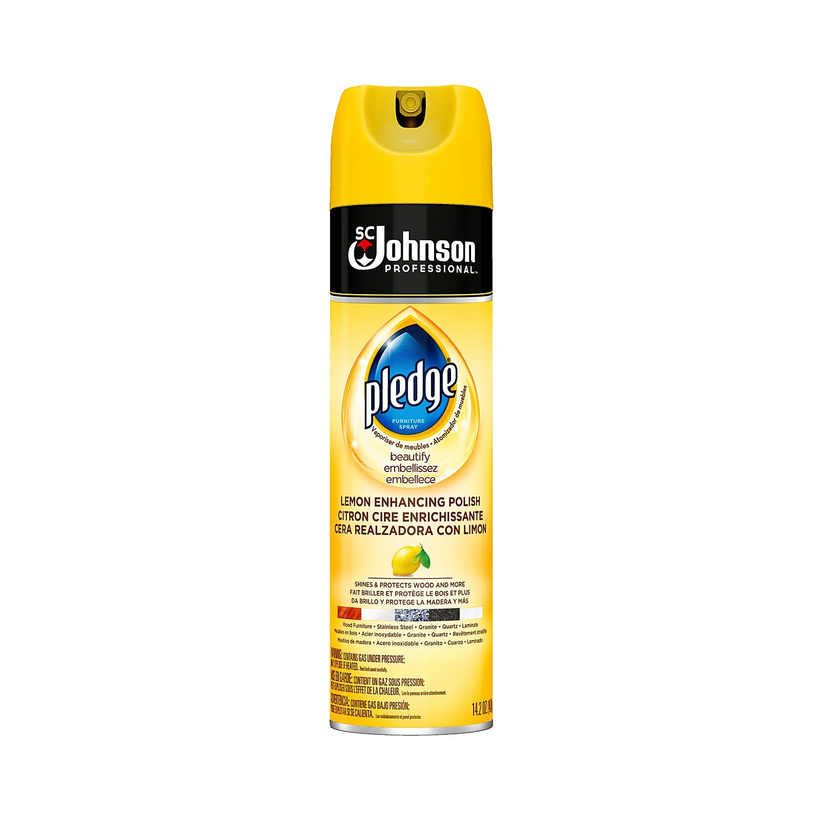 Pledge Polish & Shine Cleaner 14.2 oz, Lemon