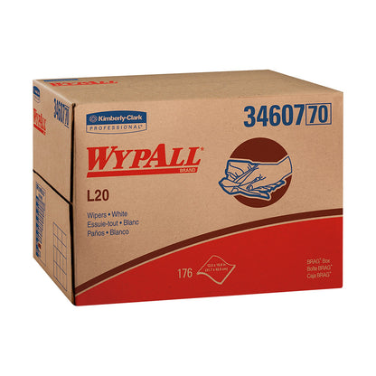 WypAll L20 Wipers White 12.5 x 16.8, Brag Box