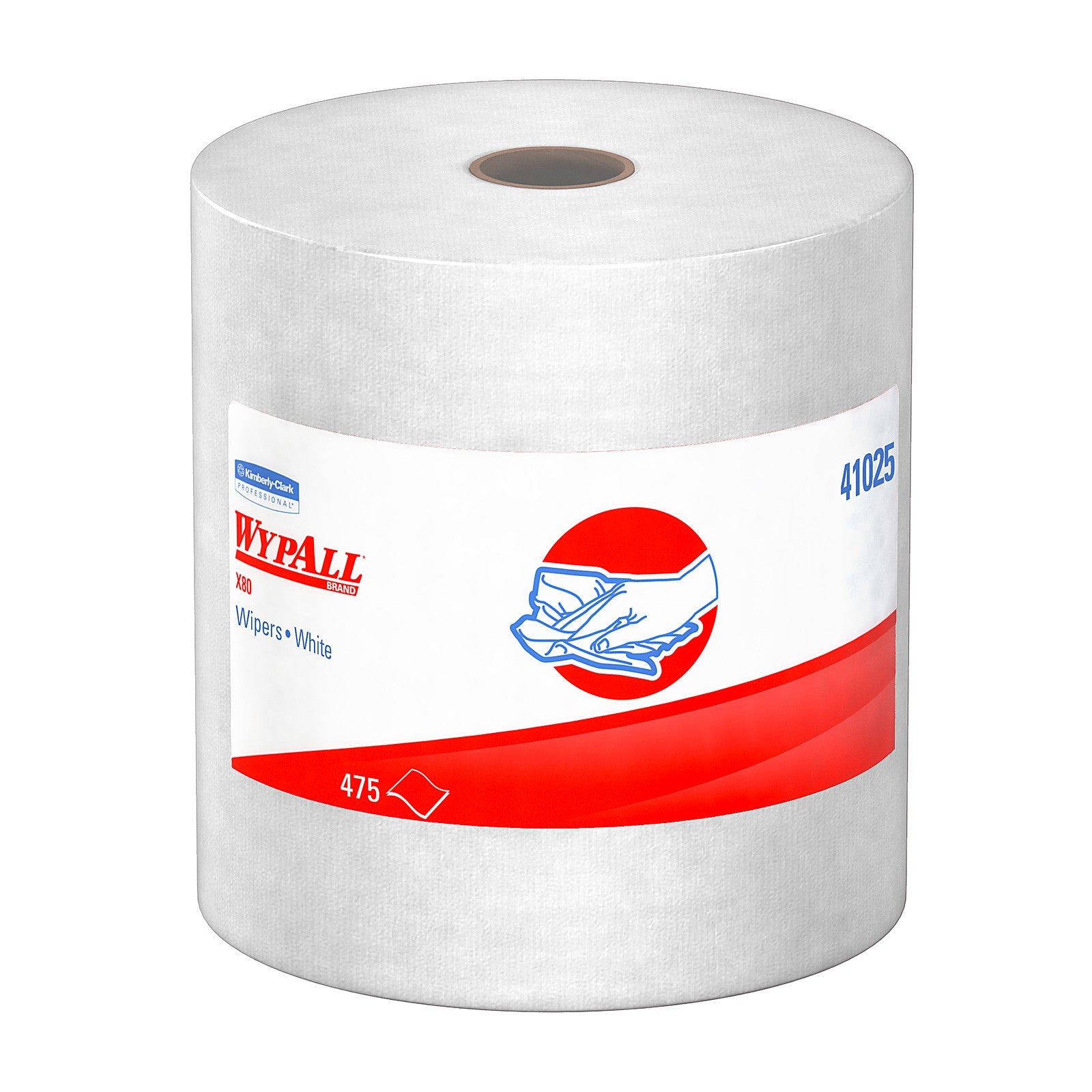 WypAll X80 Wipers White Jumbo Roll 12.4 x 13.4, 455 Wipers