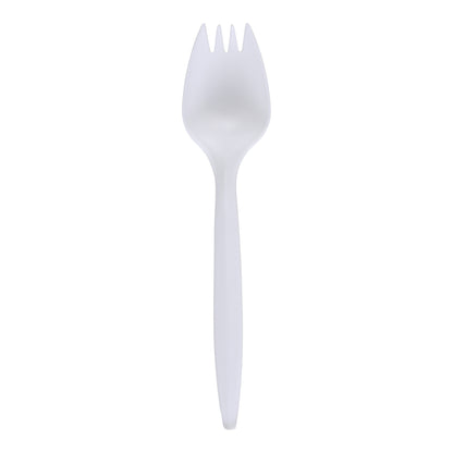 Medium Weight White Wrapped Spork