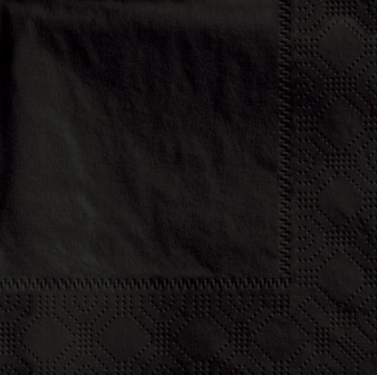 Black 2-Ply Beverage Napkin