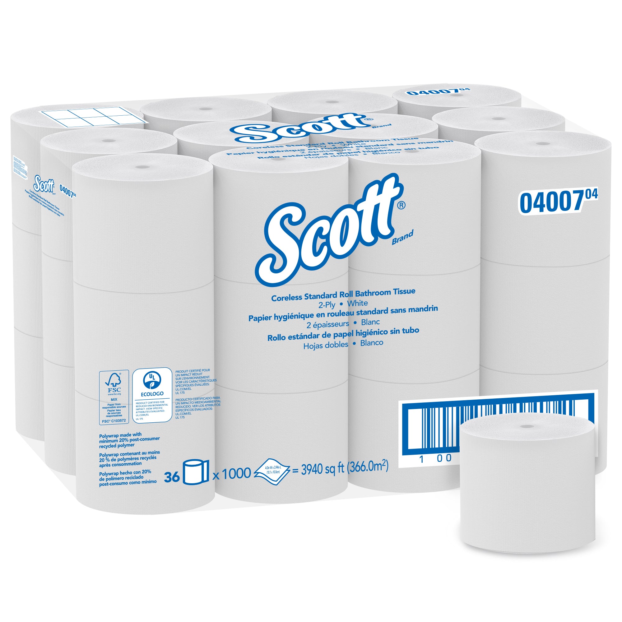 Scott Standard Roll Coreless Bath Tissue