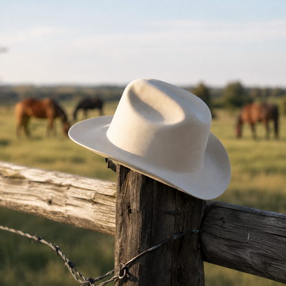 Western Outlaw Cowboy Hard Hat with 4-point Ratchet