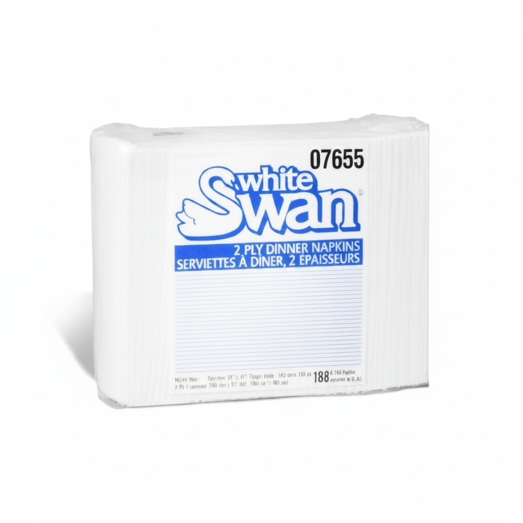 White Swan Dinner Napkin
