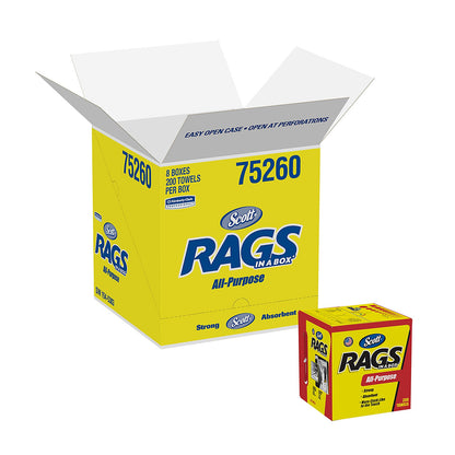 Scott Rags In A Box Shop Towels White Pop-Up Box