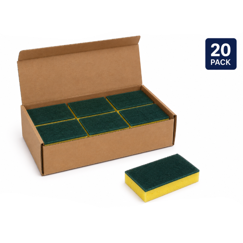 Polyurethane Green/Yellow Scrubber Sponge