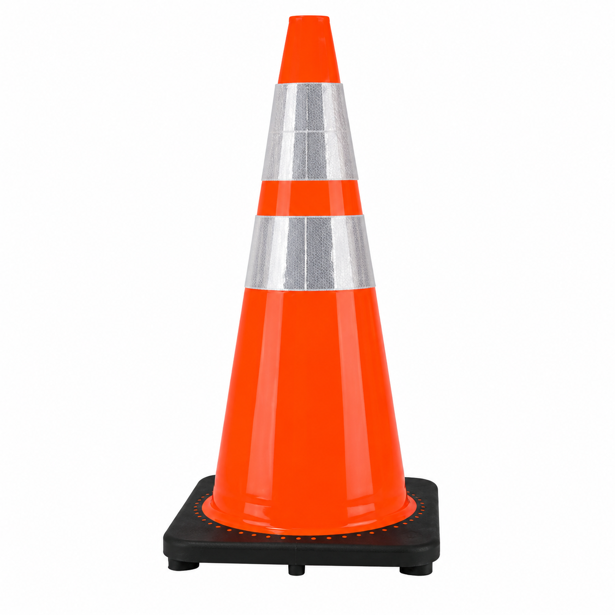 DW Series 28 inch Orange PVC Traffic Cone with Reflective Collar