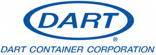 Blue DART logo with the text 'DART CONTAINER CORPORATION' on a plain white background.