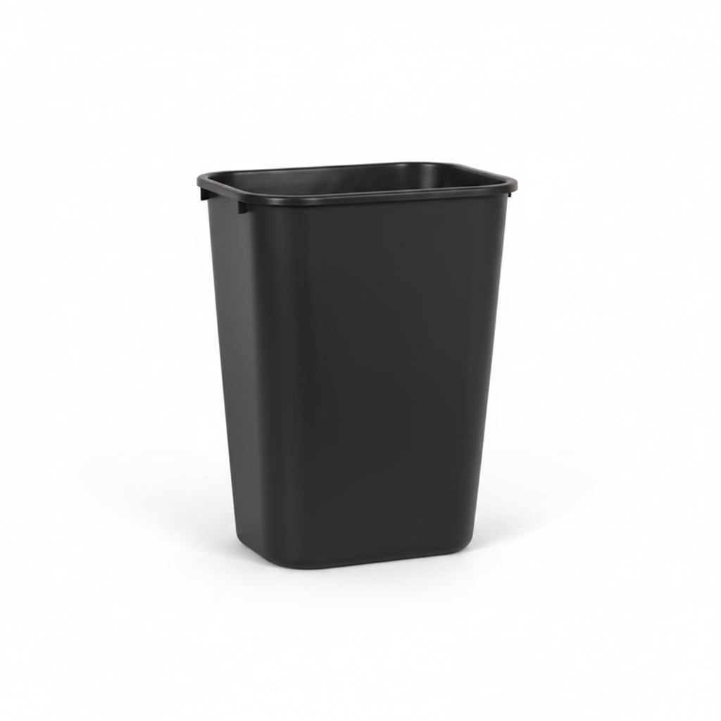 Large Wastebasket Black 41 Quart