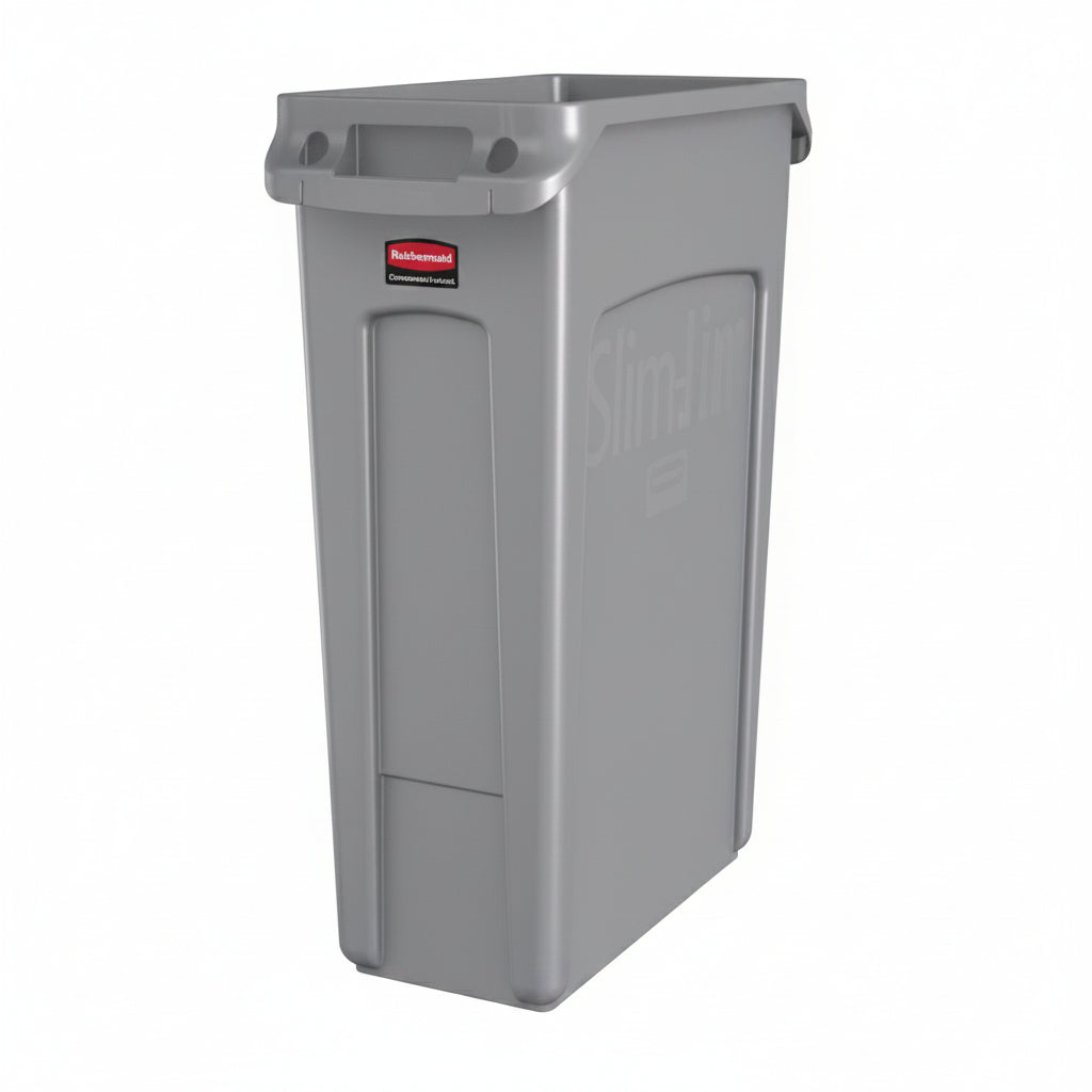 Slim Jim Vented Container Gray 23 Gallon