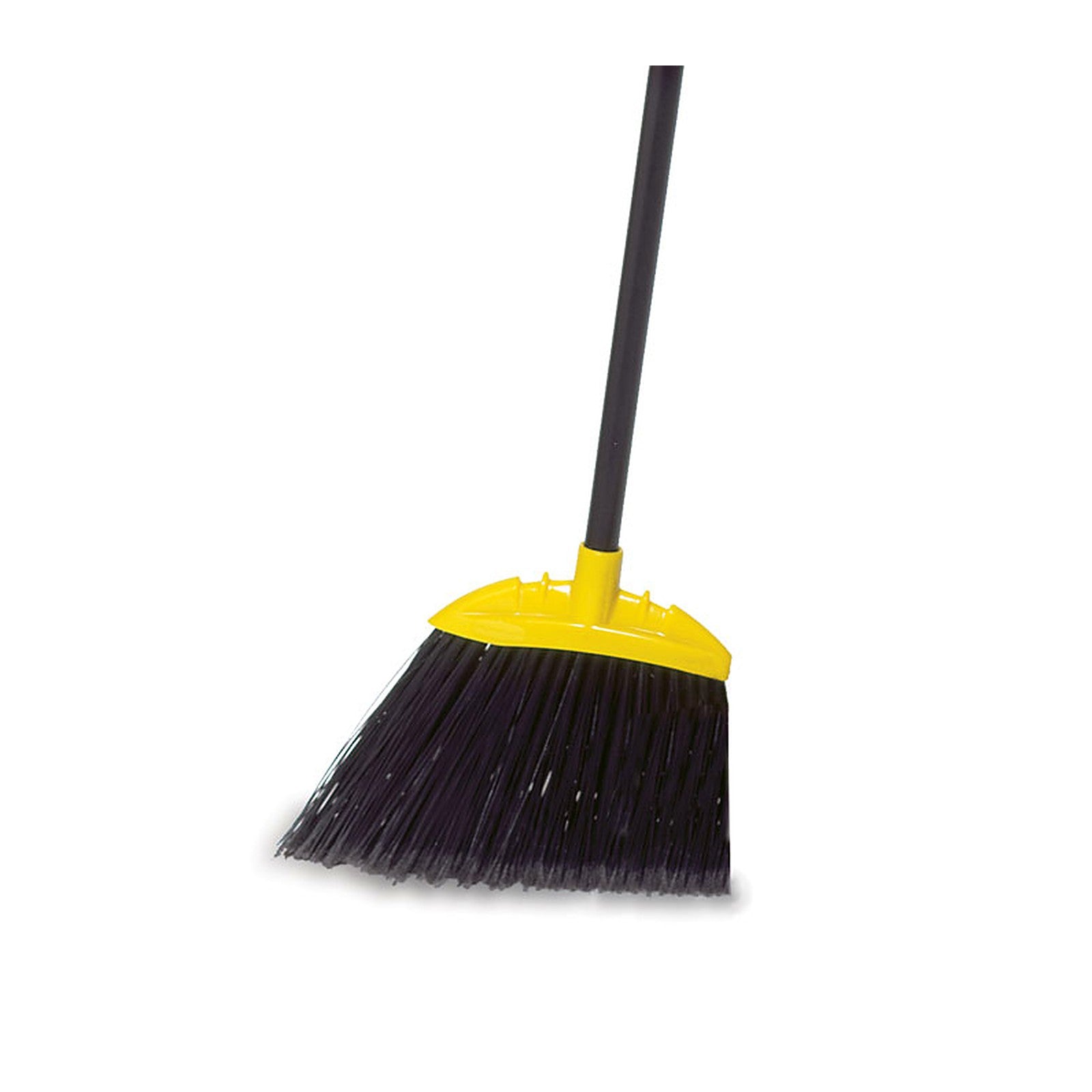 Jumbo Smooth Sweep Angle Broom Black with Metal Handle