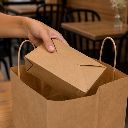 Kraft Folded Takeout Box