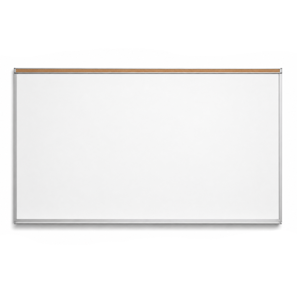 High Gloss Whiteboard with Map Rail, Blade Tray, & J-Trim Frame