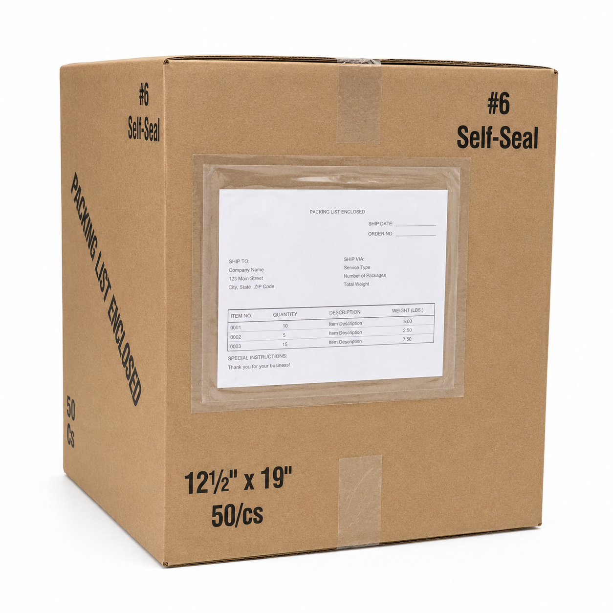 Clear Packing List Envelopes
