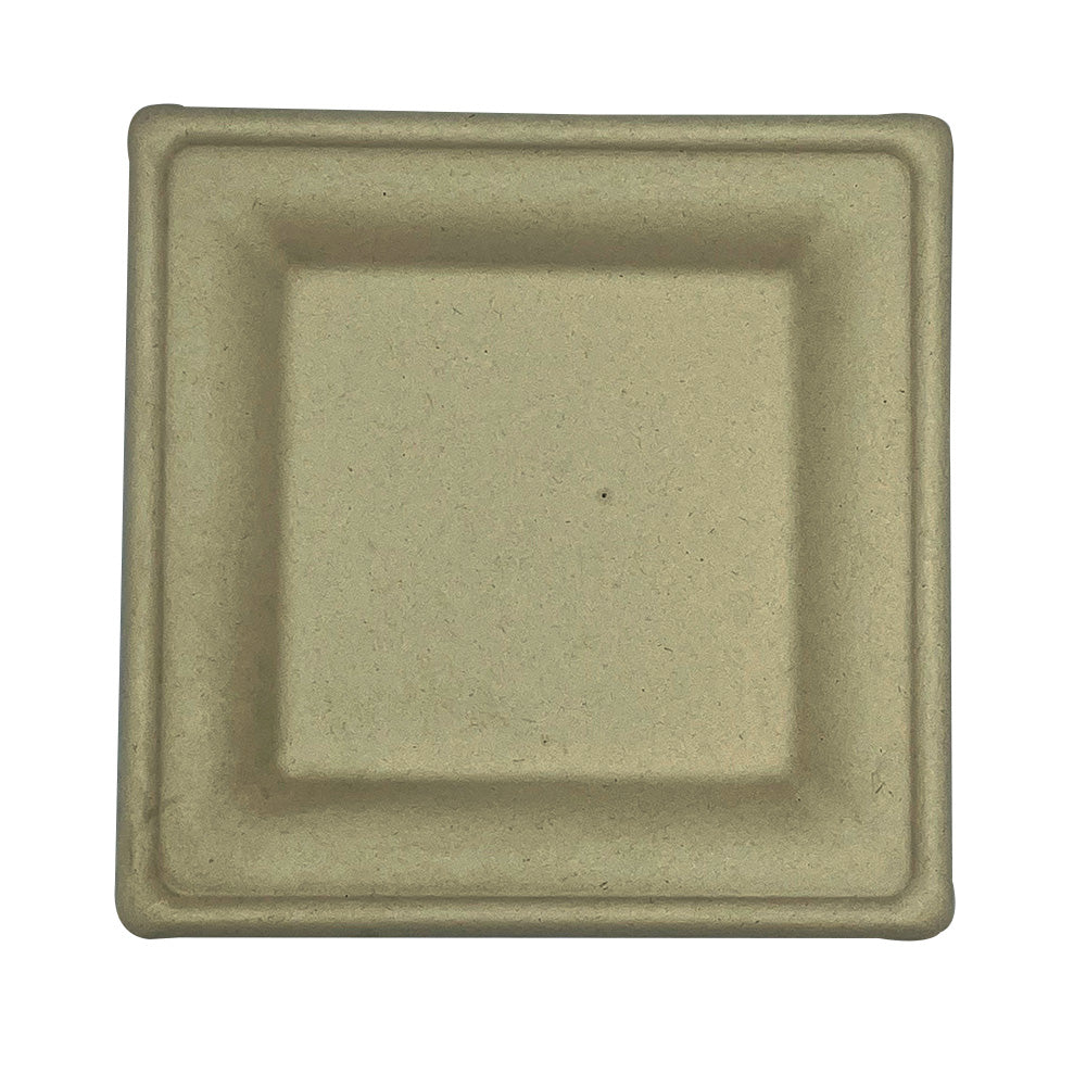 Natural White Square Molded Fiber Plate
