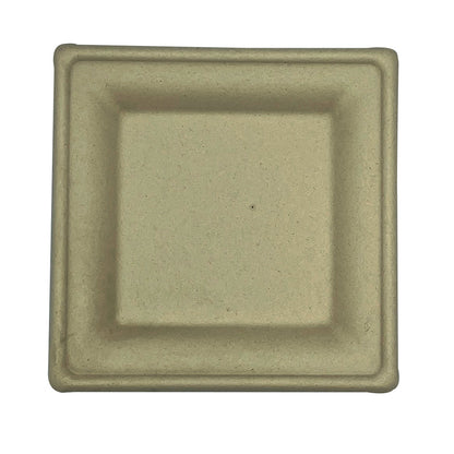 Natural White Square Molded Fiber Plate