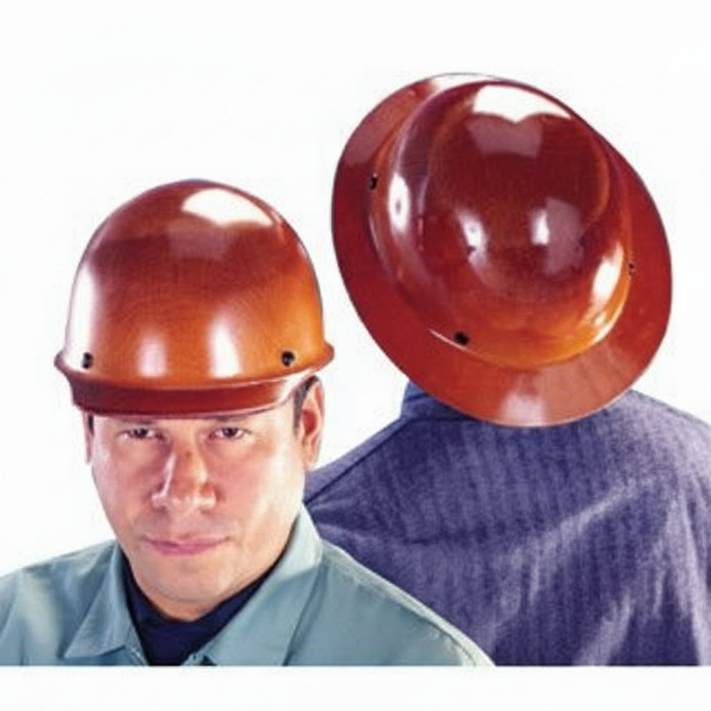Skullgard Protective Full Brim Hard Hat with Fas-Trac III Suspension in Natural Tan