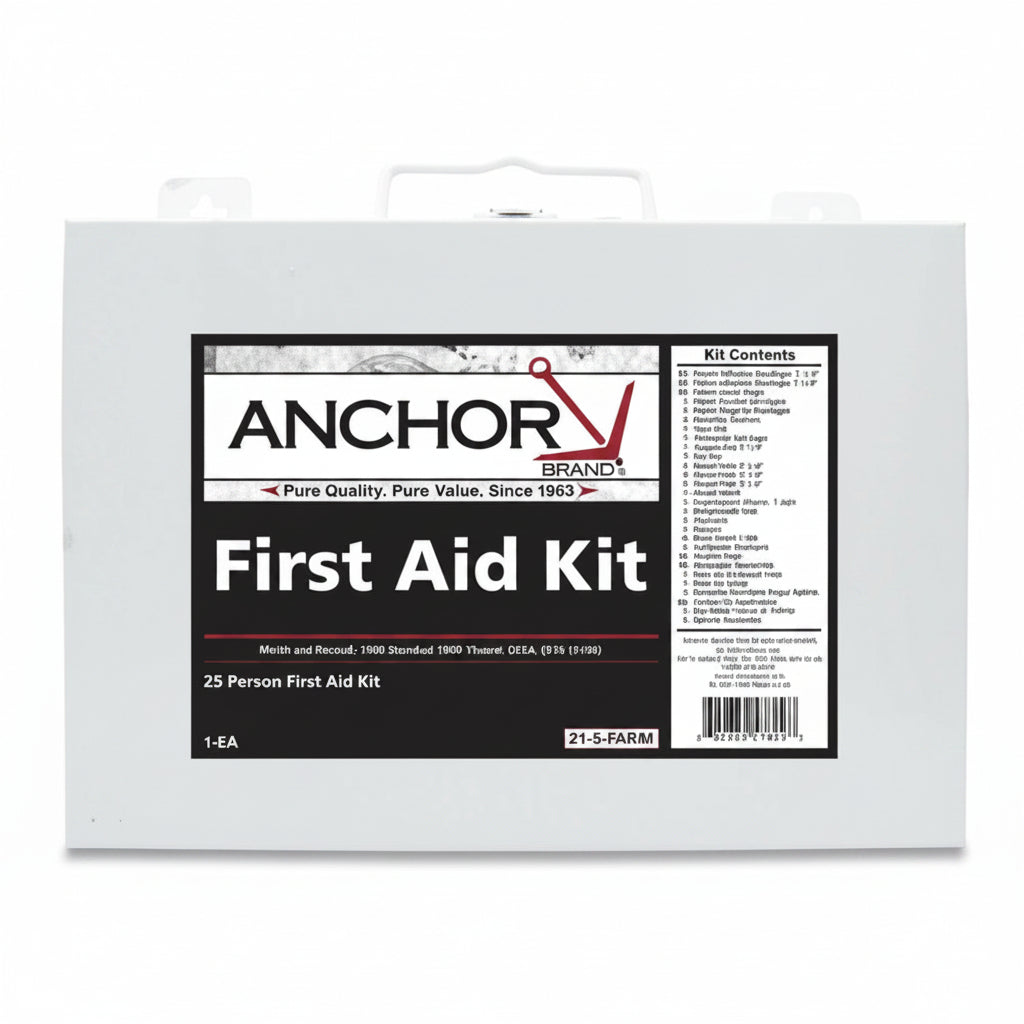 25 Person ANSI 2003 First Aid Kit with Metal Case