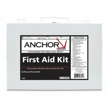 25 Person ANSI 2003 First Aid Kit with Metal Case