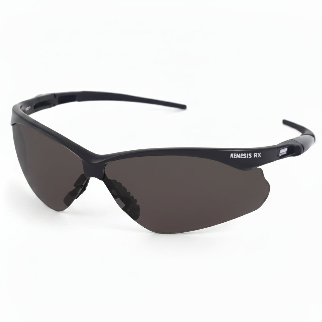 V60 Nemesis Rx Readers Smoke Scratch-Resistant Prescription Safety Glasses +2.0