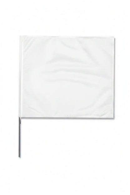White 4 x 5 inch 24-inch Stake Flag