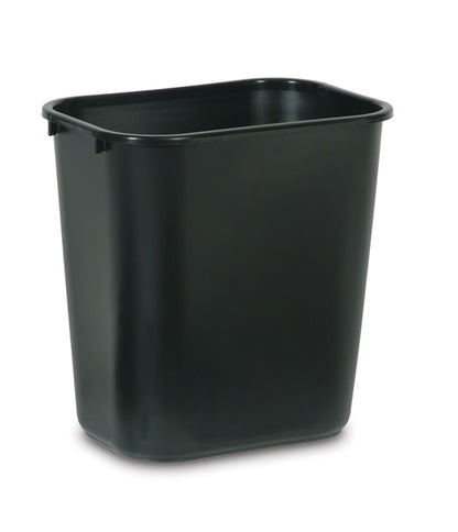 Medium Wastebasket Black 28 Quart