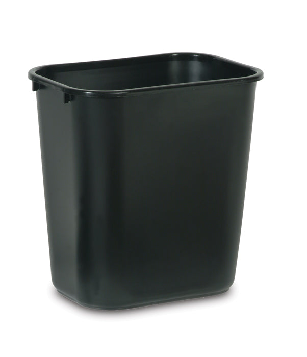 Medium Wastebasket Black 28 Quart