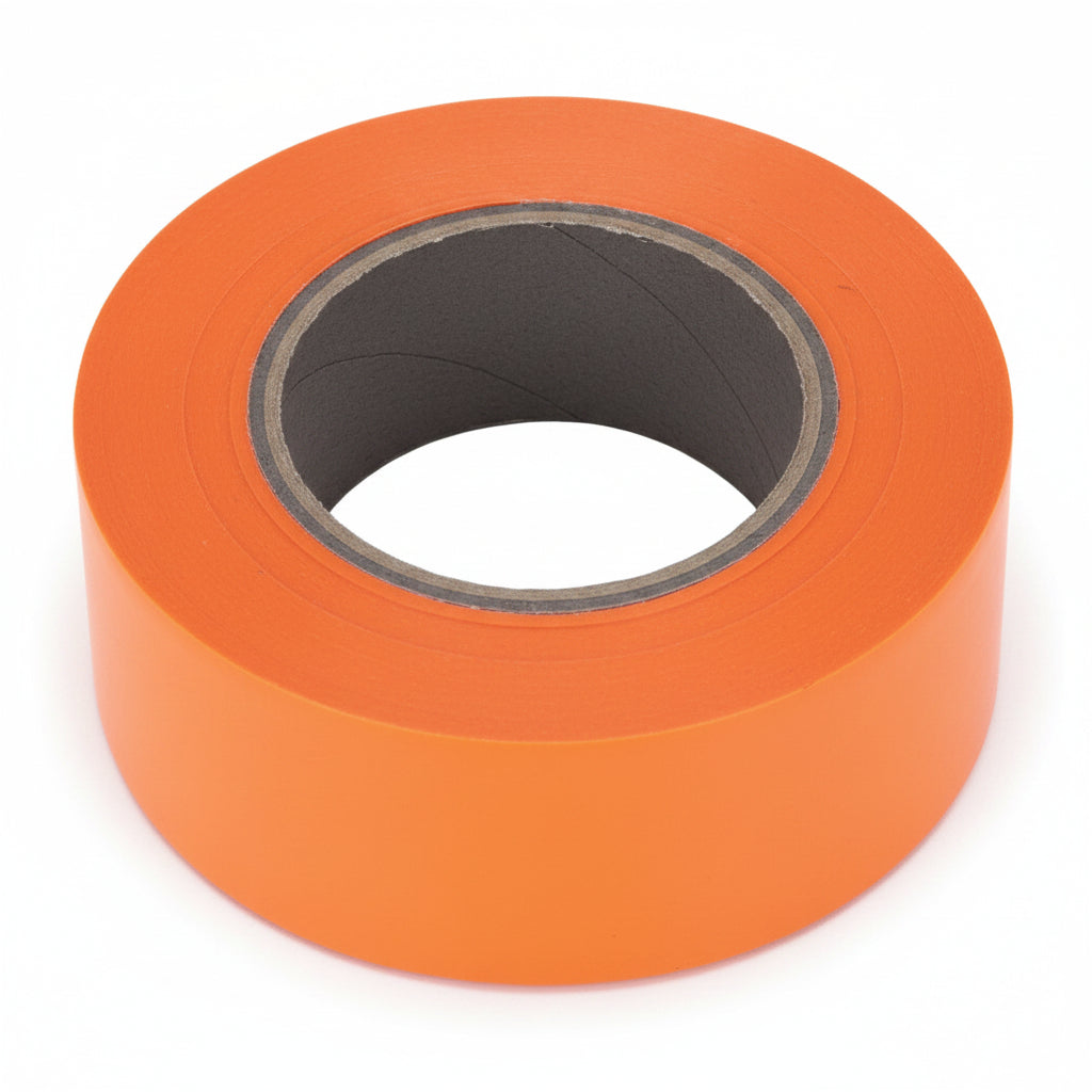 Orange Glo 1-3/16 in x 150 ft Flagging Tape, 2 mil Vinyl