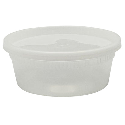 Heavy Duty Deli Container 8 oz Clear Combo