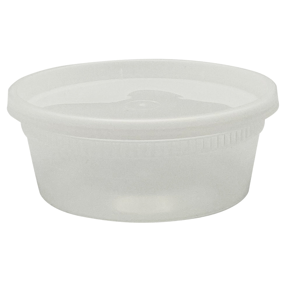 Heavy Duty Deli Container 8 oz Clear Combo