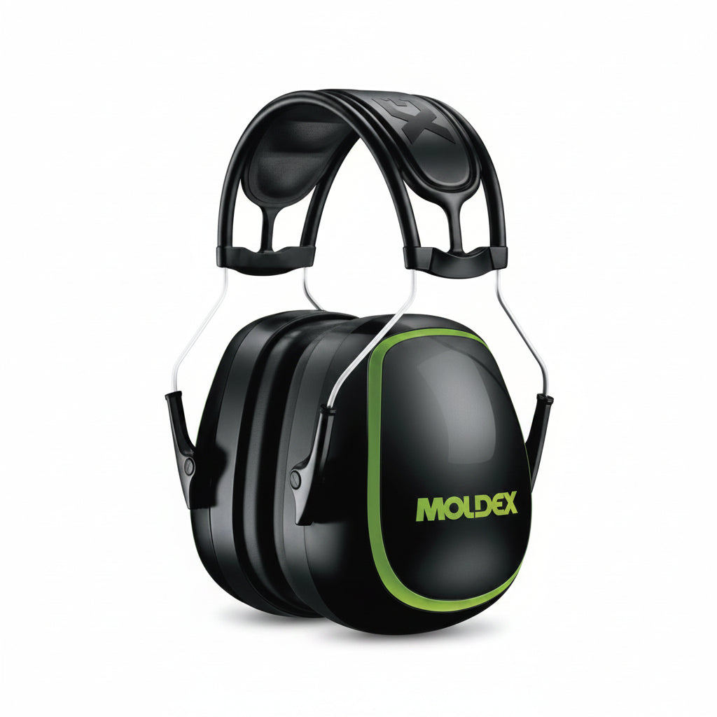 MX Series NRR 30 dB Black/Green Headband Earmuffs