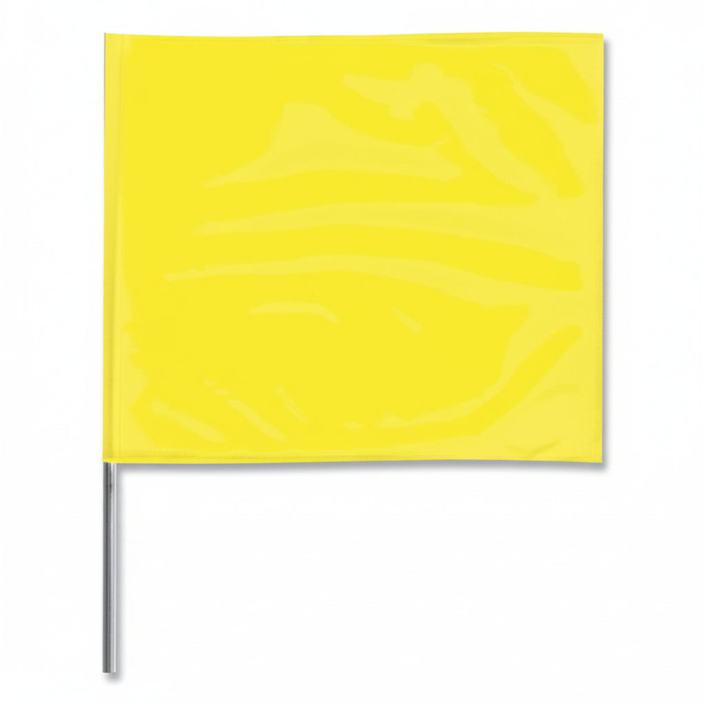 Yellow Glo 4 x 5 inch 30-inch Stake Flag