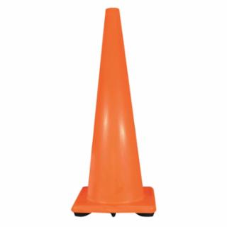 36 inch Orange PVC Traffic Cone with Black Base