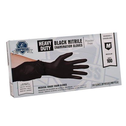Heavy Duty Nitrile Glove Black Medium 5 mil