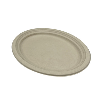 12.5 x 10 inch Natural White Bagasse Platter
