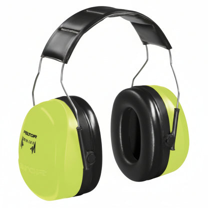 Peltor Optime 105 NRR 30 dB Hi-Viz Green Over-the-Head Earmuffs