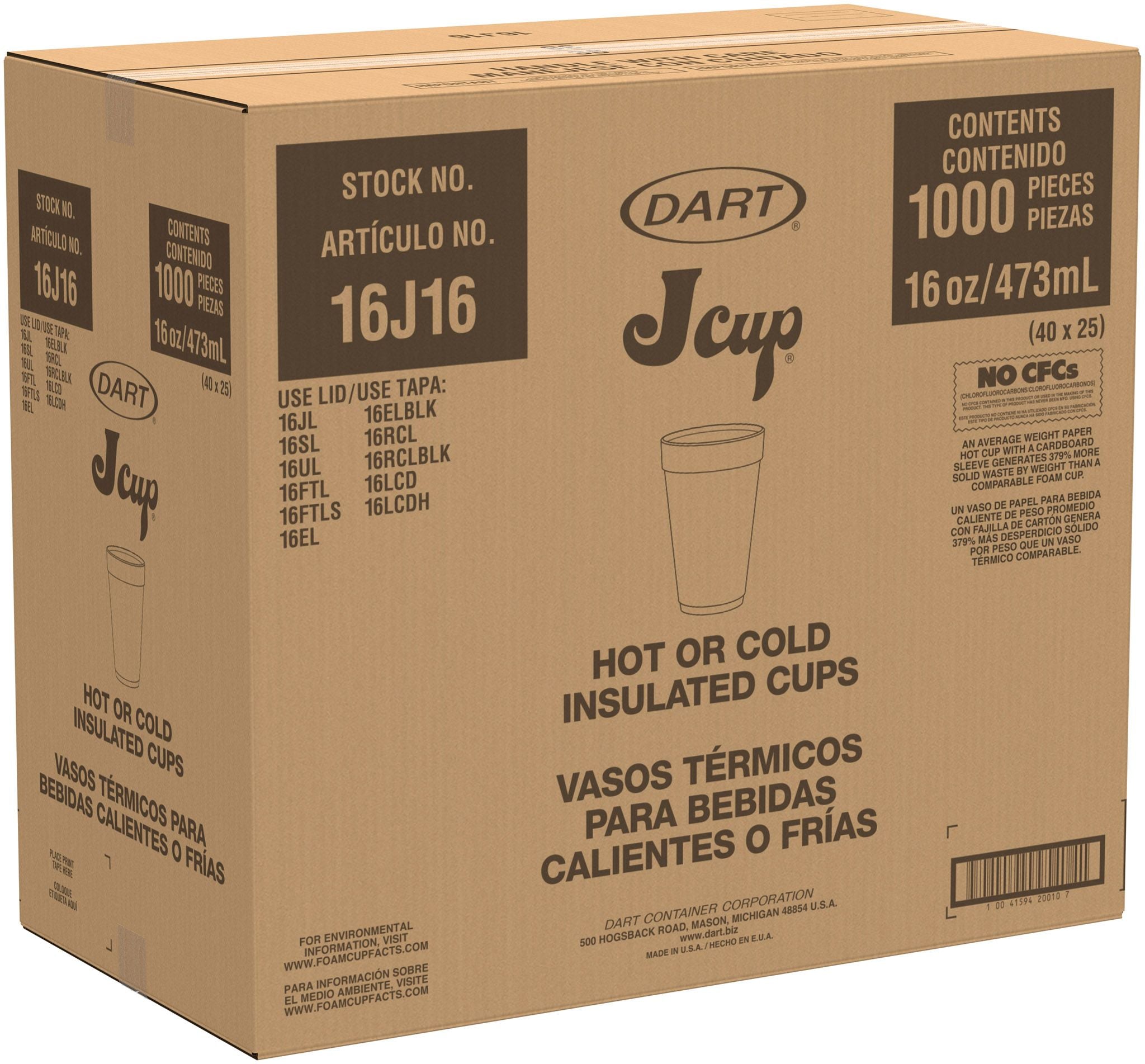 Foam Cup 16 oz White