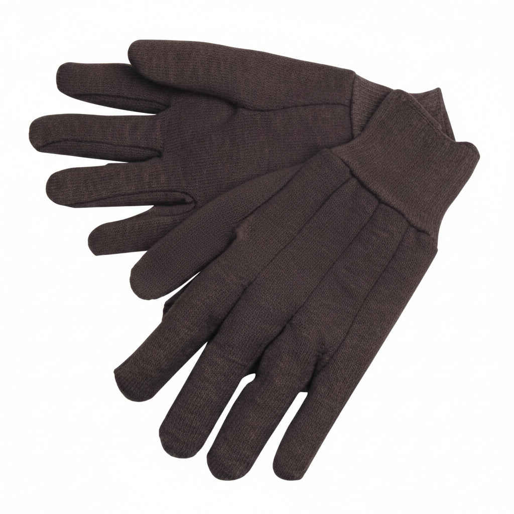 Heavy Weight Cottton Jersey Gloves with Red Jersey Liner - Large