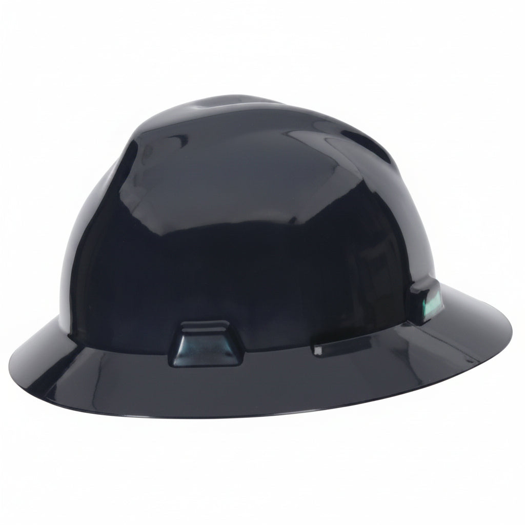 Black V-Gard Full-Brim Hard Hat with Fas-Trac III Suspension