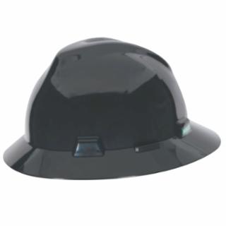 Black V-Gard Full-Brim Hard Hat with Fas-Trac III Suspension