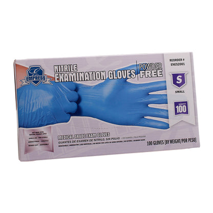 Exam Grade Nitrile Glove Blue Powder Free Small