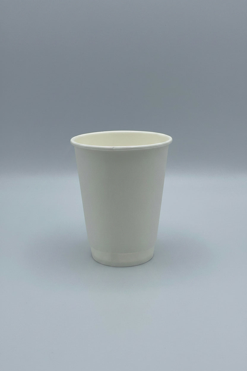 Double Wall Paper Hot Cup 12 oz White