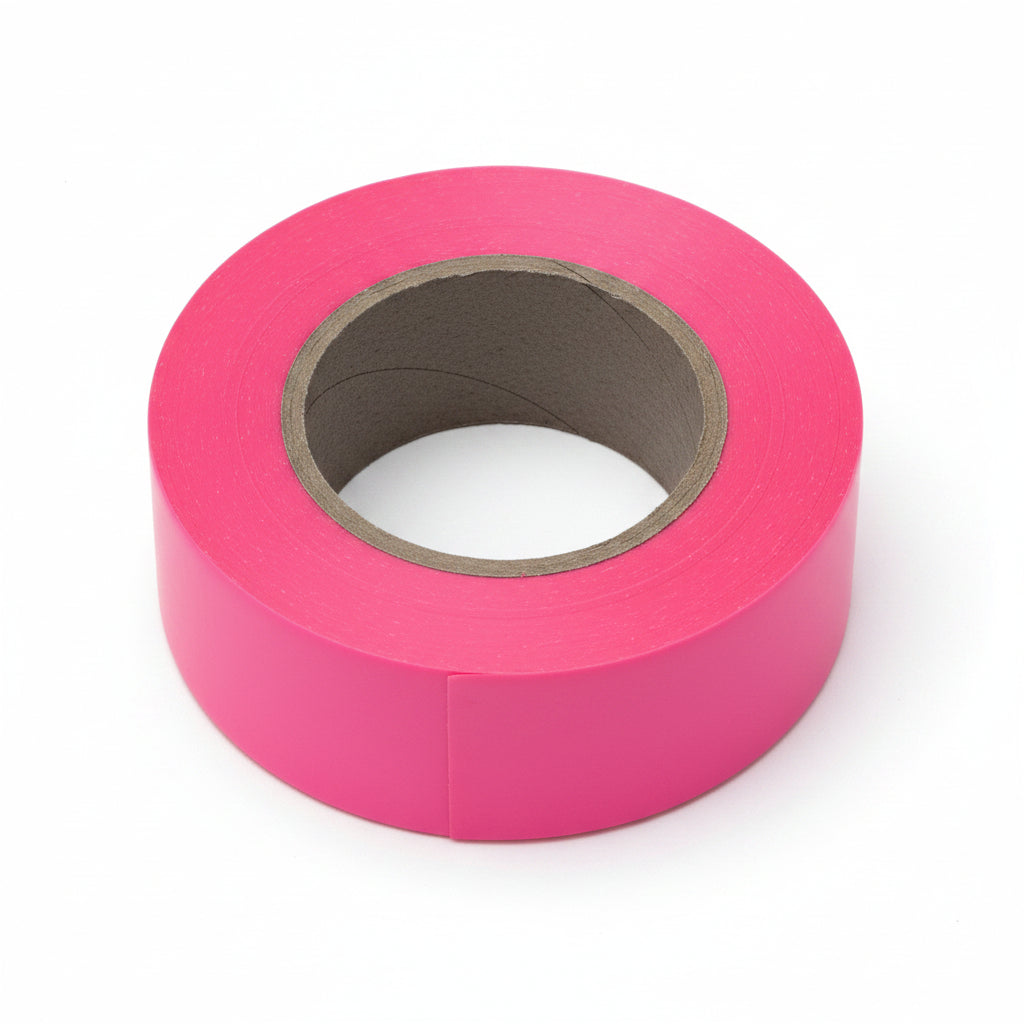 Pink Glo 1-3/16 in x 150 ft Flagging Tape, 2 mil Vinyl