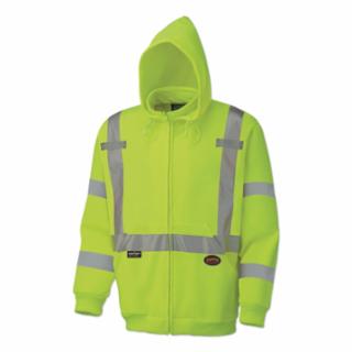 6924AU/6925AU Hi-Viz Safety Polyester Fleece Hoodie - Yellow/Green, 3X-Large