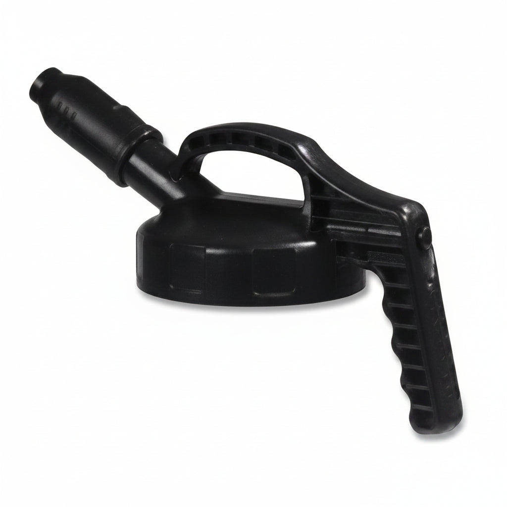 OilSafe Black Stumpy Spout Lid - 1 inch dia