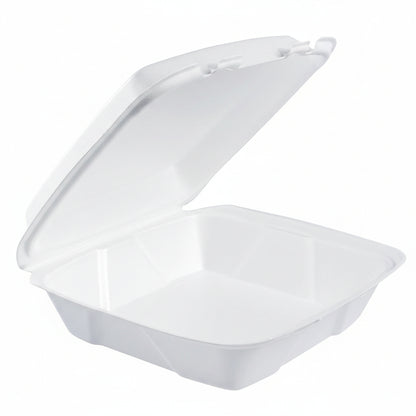 Foam Hinged Container 9" 1-Compartment